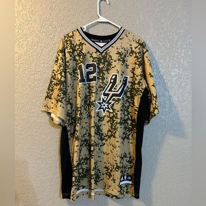 Adidas San Antonio Spurs LaMarcus Aldridge #12 Short-Sleeve Jersey - Military